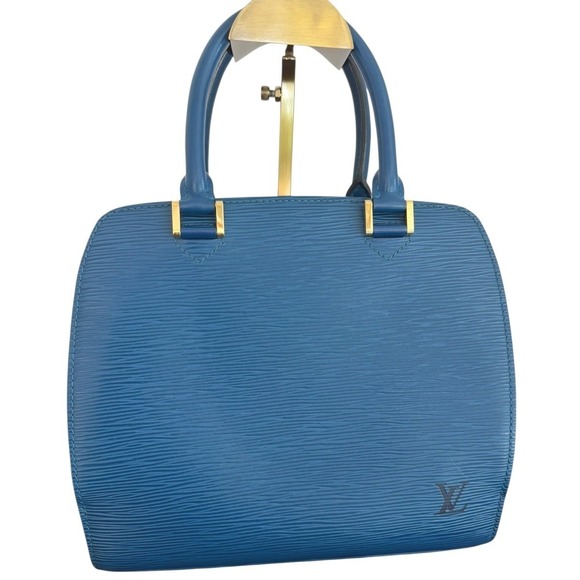 Louis Vuitton Handbags - Louis Vuitton Pont Neuf PM Toledo Blue Epi Leather Satchel Top Handle Bag